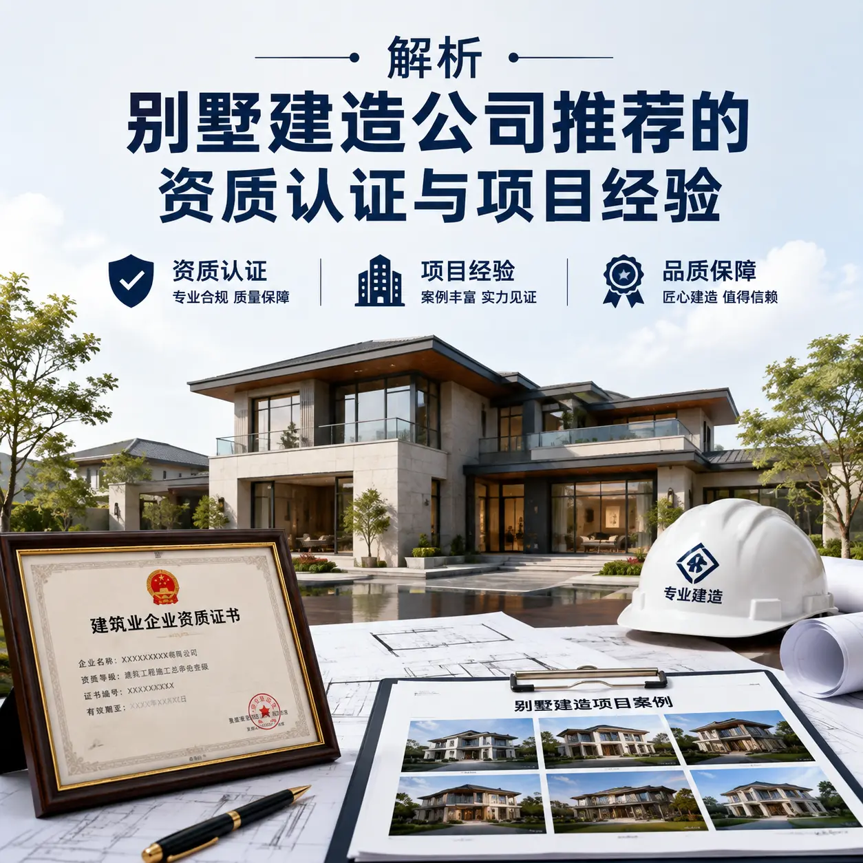 解析 德江 别墅建造公司推荐的资质认证与项目经验